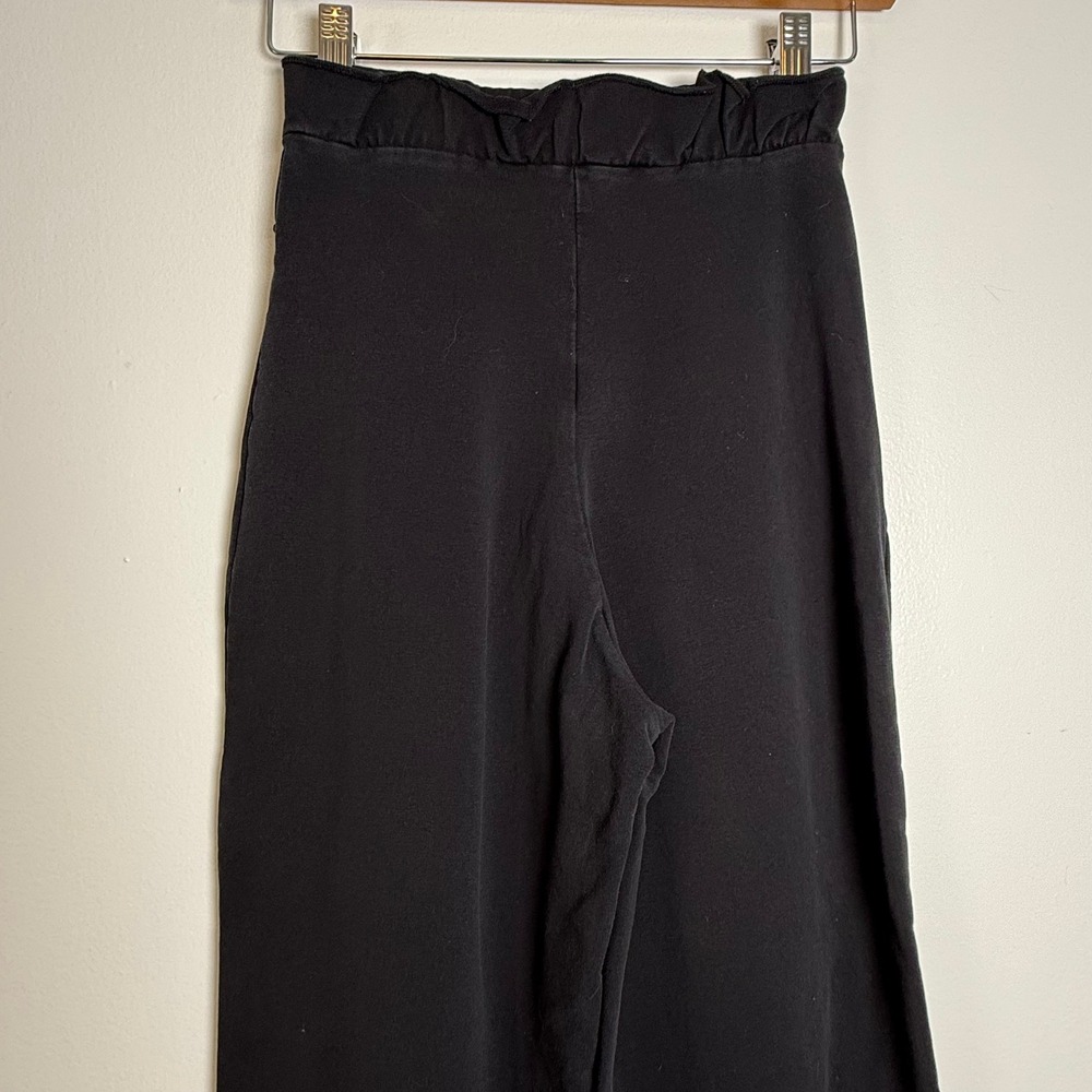 SLGHR Black‎ High Waisted Wide Leg Pants Size 4 Paperbag Waist - Picture 7 of 9